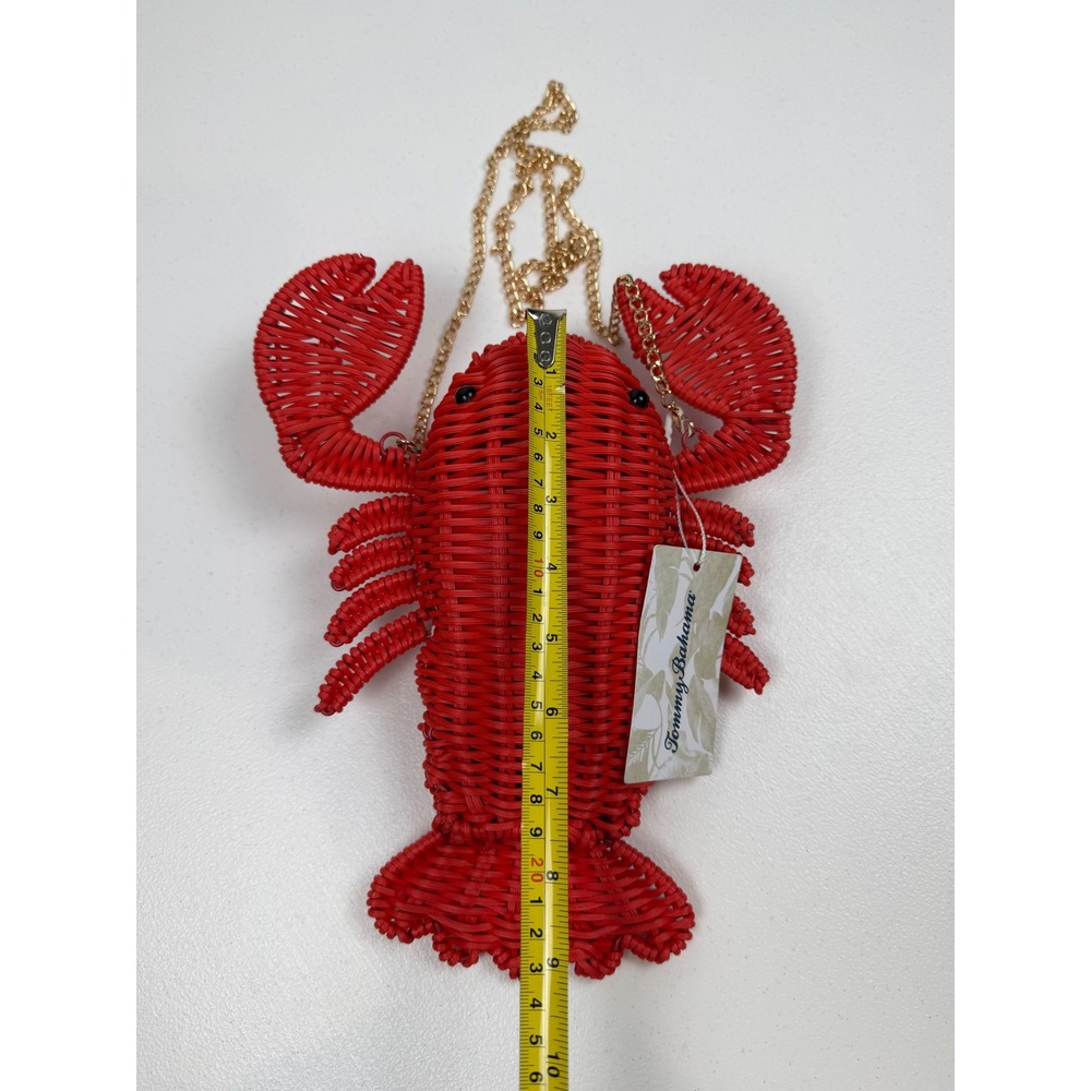 NWT Tommy Bahama Red Lobster Wicker Crossbody Bag Novelty Clutch Purse NEW Viral - Picture 6 of 11